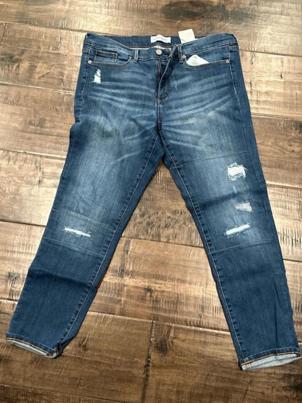Banana Republic Women’s Cropped Distressed Jeans - Dark Blue